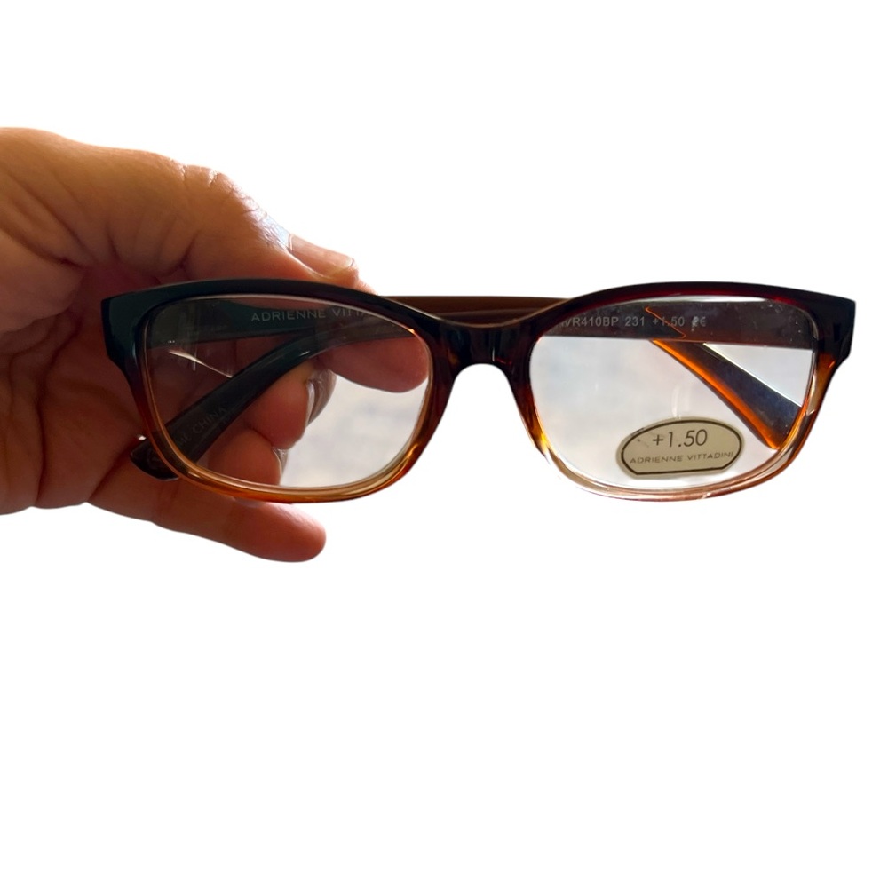 Adrienne vittadini gradient brown eyeglasses +1.50